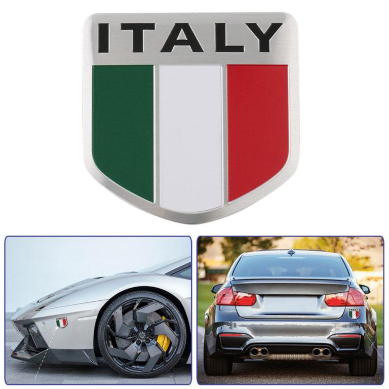 Italian Flag Car Logo - Italian Flag Car Emblem | Italian Flag Metal Decal For Cars *60% Off