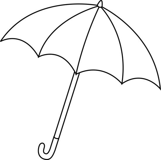 Red Umbrella Outline Logo - Clip Art Umbrella