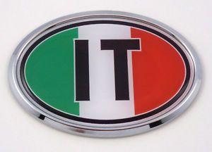 Italian Flag Car Logo - Italia IT Italy Flag Car Chrome Emblem Bumper Sticker flag decal ...