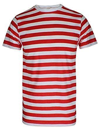 Blue and Red Clothing Logo - F4S® Men's Boys Classic Black, Blue Red & White Striped T-Shirt Top ...