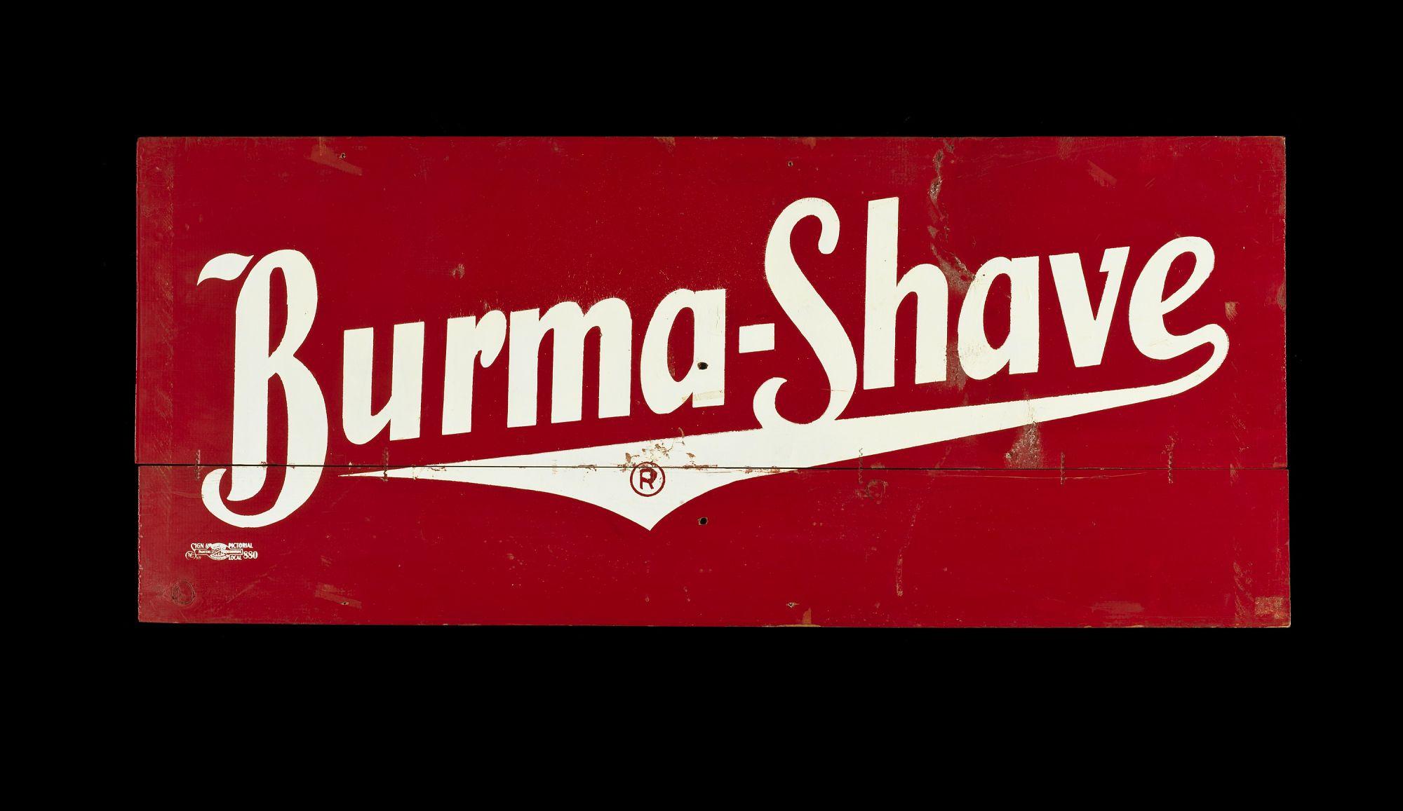 Burma Shave Logo - Burma Shave Advertising Signs. National Museum Of American History