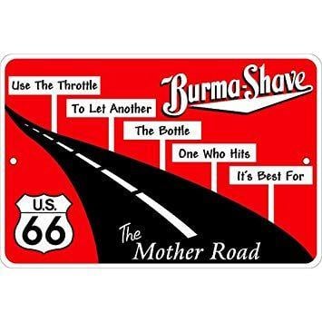 Burma Shave Logo - Signs 4 Fun Spsbs 66 Burma Shave, Small Parking Sign