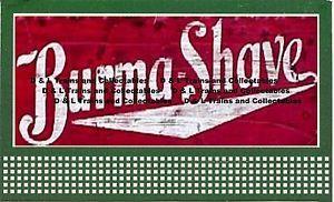 Burma Shave Logo - Billboard for Lionel Holder Burma Shave Logo