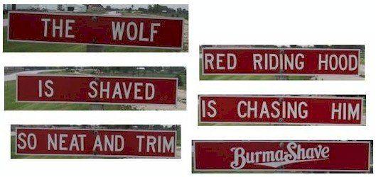 Burma Shave Logo - BURMA SHAVE