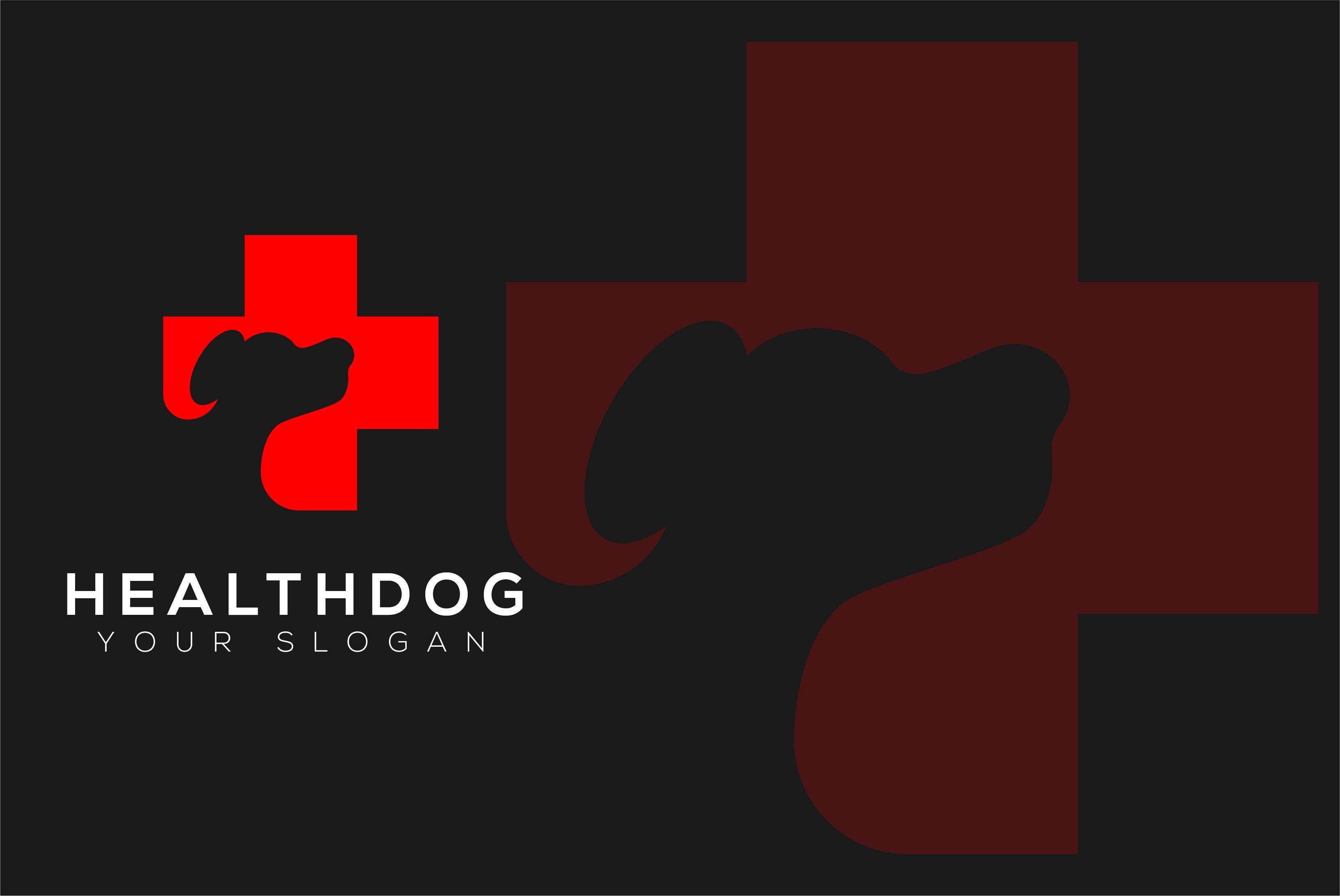Maroon Dog Logo - Health Dog Logo
