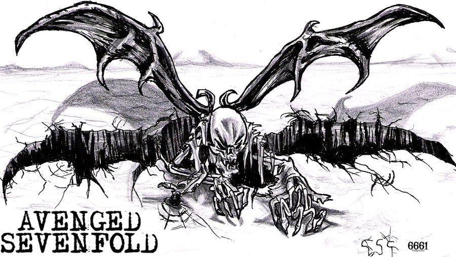 Avenged Sevenfold Black and White Logo - Avenged Sevenfold Logo By Jokerskull Desktop Background