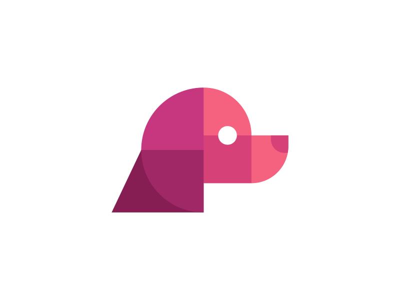 Maroon Dog Logo - Geometric Dog Logo Design by Dalius Stuoka | logo designer ...