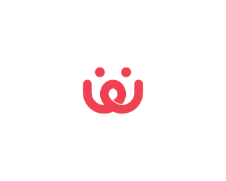 Maroon Dog Logo - letter W logo dog Designed