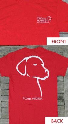 Maroon Dog Logo - Chateau Morrisette Logo T Shirt Red