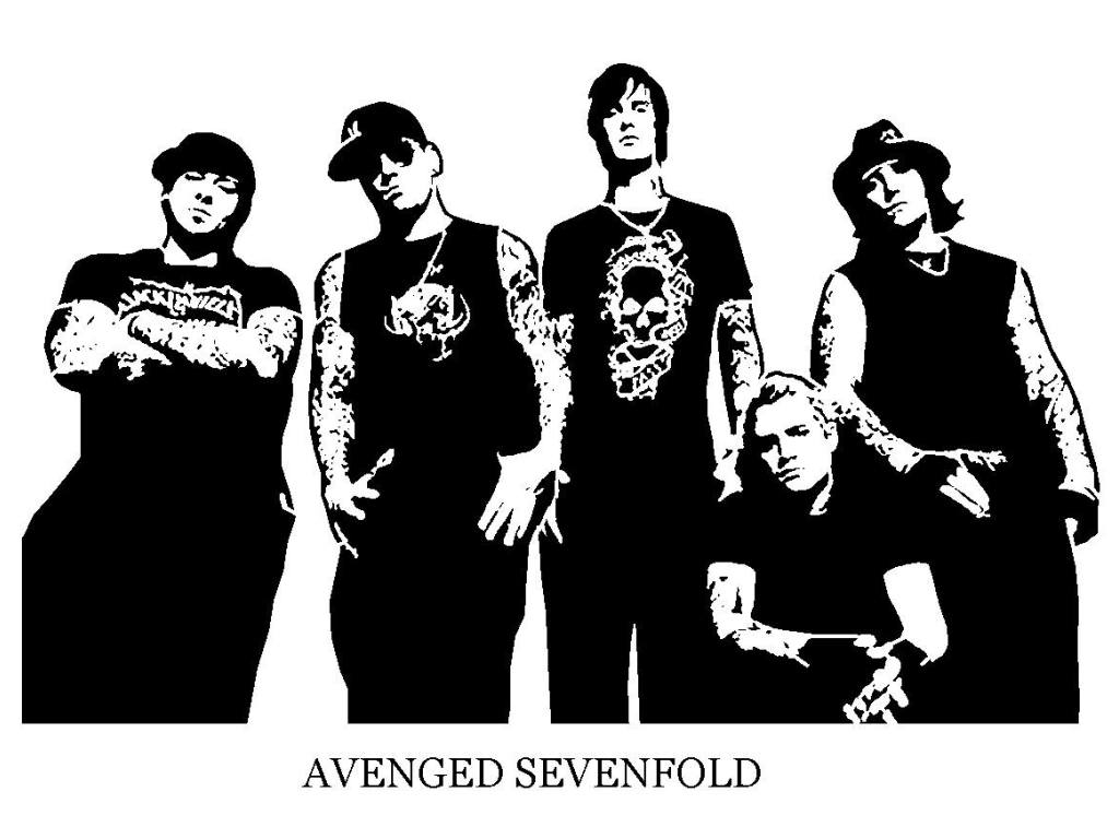 Avenged Sevenfold Black and White Logo - Black White A7x Wallpaper HD Wallpaper