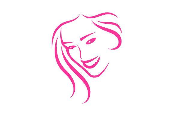 Girl Face Logo - Beautiful woman face and hair care logo Graphic by hartgraphic ...