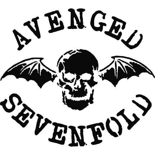 Avenged Sevenfold Black and White Logo - Avenged Sevenfold Band Decal Sticker SEVENFOLD