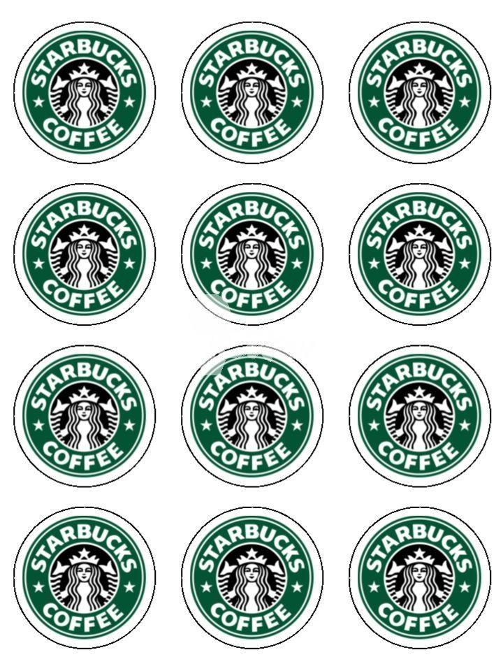 Mini Printable Starbucks Logo - Printable Mini Starbucks Logos | Party Ideas | Starbucks, Starbucks ...