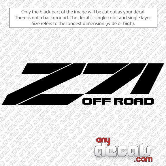 Chevy Z71 Logo - Car Decals Stickers. Chevy Z71 Off Road Car Decal