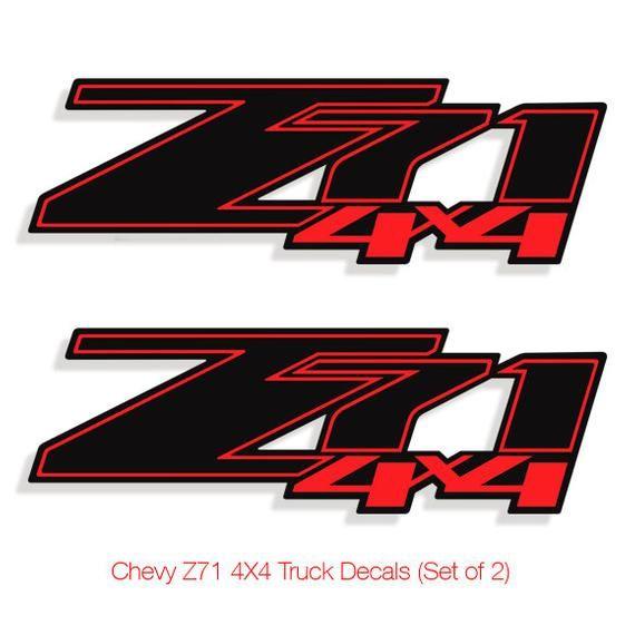 Chevy Z71 Logo - Z71 4X4 Chevy Decals Stickers Truck Silverado Vinyl Decal | Etsy