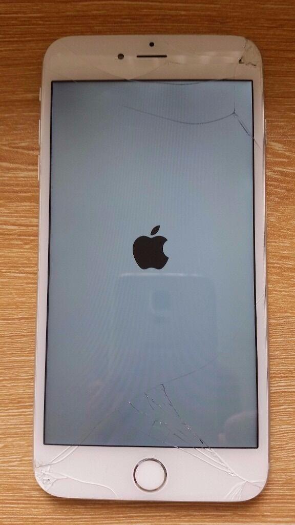 Cracked iPhone Logo - Apple iPhone 6 Plus - White - Cracked but working screen - Apple ...