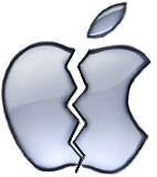 Cracked iPhone Logo - Broken apple Logos