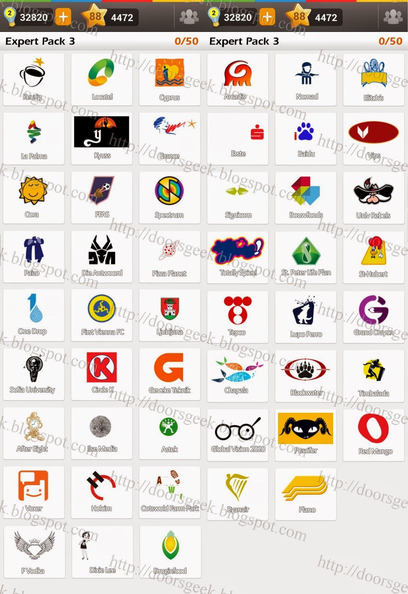 Pack 3 Logo - Logo Game: Guess the Brand [Expert] Pack 3 ~ Doors Geek