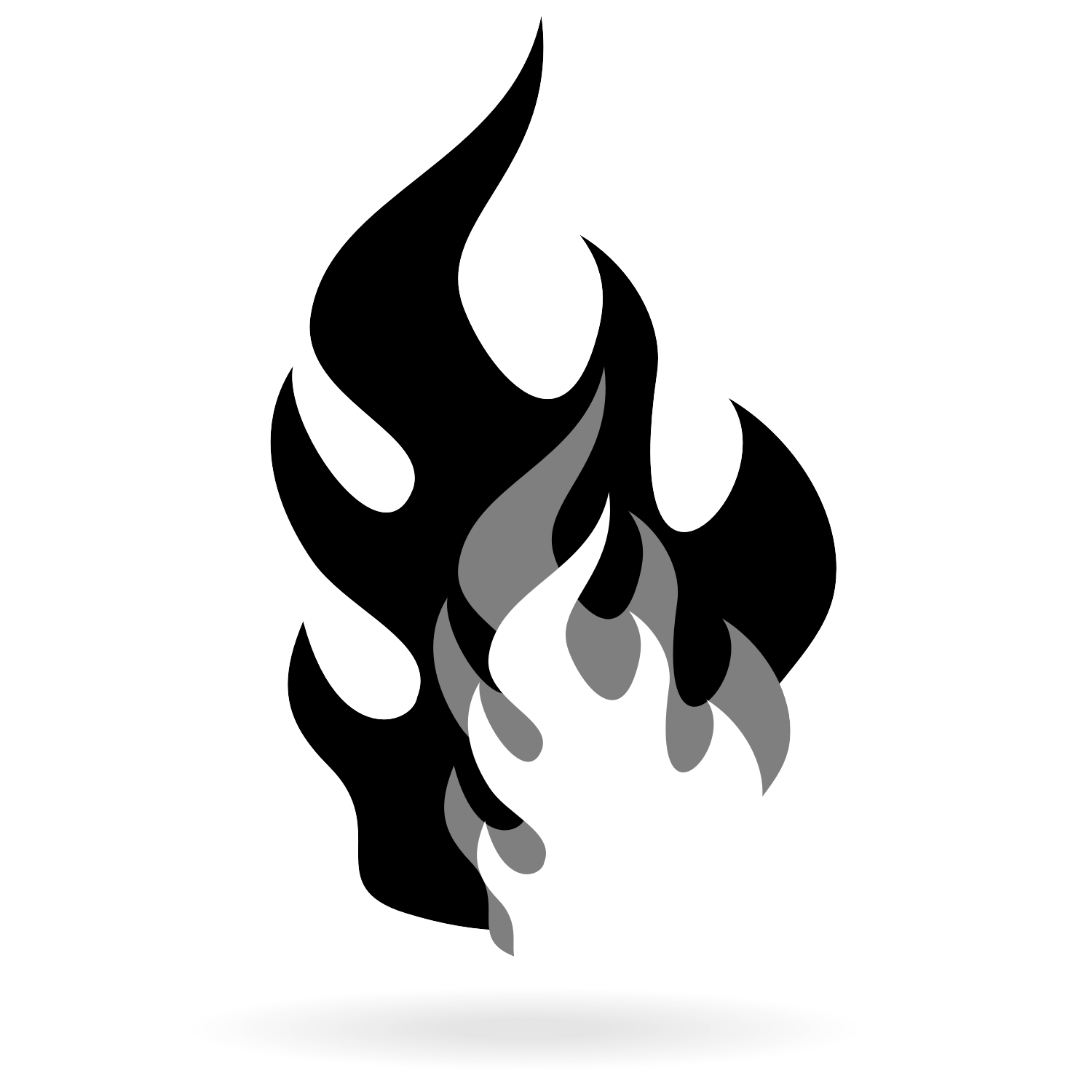 Black Flame Logo - Vector for free use: Black flame vector
