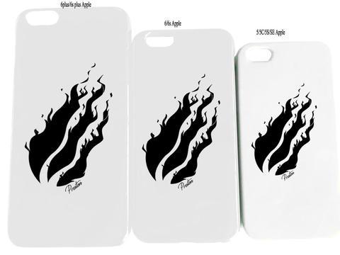 Black Flame Logo - Phone Case (White W Black Flame) – PrestonsStylez