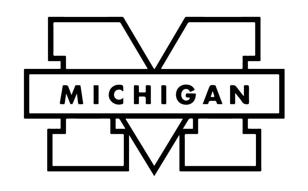 Black and White University of Michigan Logo - Download or Print your michigan-wolverines-stencil - Stencil ...