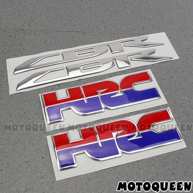 HRC Red Logo - Motorcycle 3D Chrome CBR HRC LOGO Decals Fairing Stickers For Honda ...