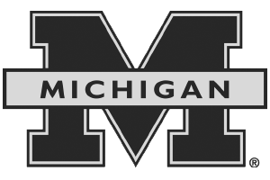 Black and White University of Michigan Logo - University of Michigan Logo - Right On Track