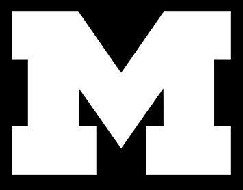 Black and White University of Michigan Logo - Amazon.com: Edwin Group of Companies University of Michigan logo M ...