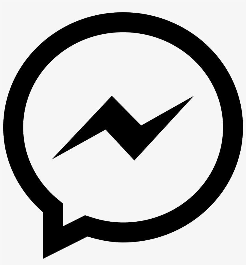 New Facebook Messenger Logo - Facebook Messenger Icon - Facebook Messenger Logo Black And White ...