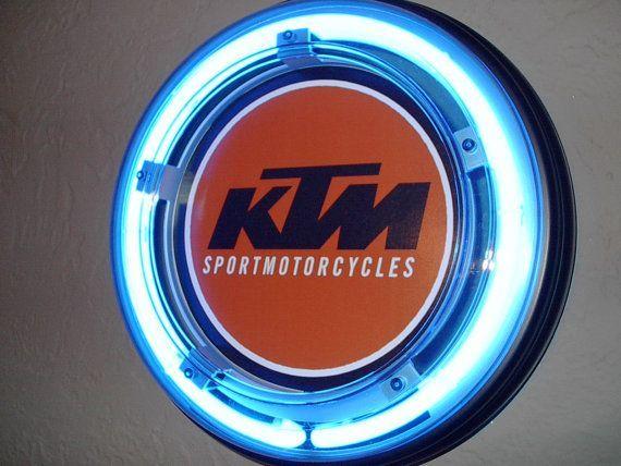 Cool Mechanic Shop Logo - KTM Motorcycle Mechanic Shop Garage Neon Advertising Man Cave Wall ...