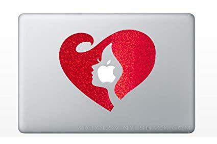 Red Lady with Flowing Hair Logo - Amazon.com: Heart with Woman Face Profile Blowing Hair (RED SPARKLES ...