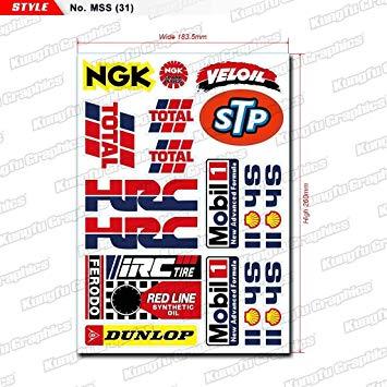 HRC Red Logo - Kungfu Graphics HRC Sponsor Logo Racing Sticker Sheet