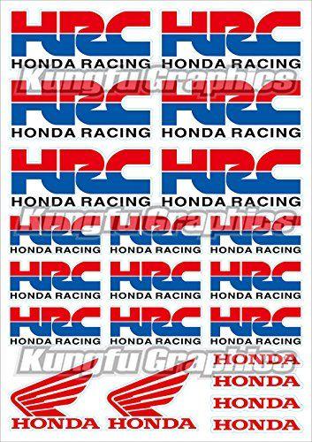 HRC Red Logo - Galleon Graphics HRC Honda Wings Micro Sponsor Logo Racing