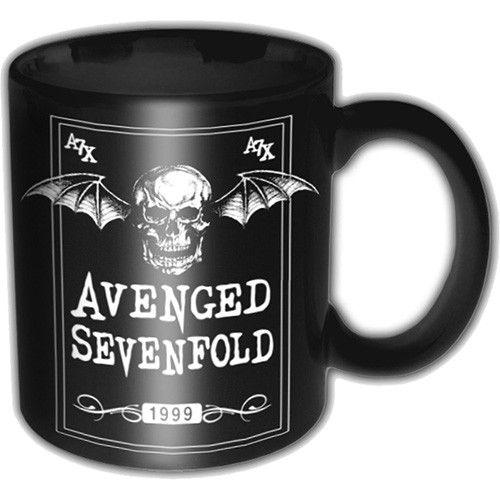 Avenged Sevenfold Black and White Logo - Avenged Sevenfold – Deathbat Matt Mug, Cup | Buy at EuroPosters