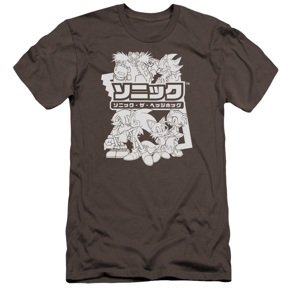 Black Japanese Logo - Sonic Black & White Japanese Logo Charcoal T-Shirt – Sega Shop