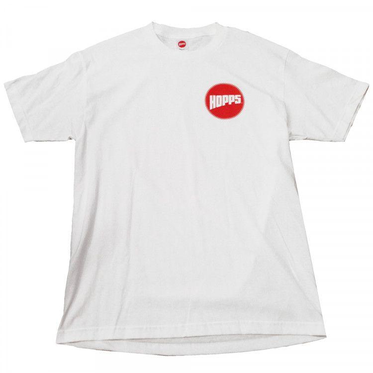 Red White Sun Logo - Hopps Sun Logo White Red T Shirt. Manchester's Premier Skateboard