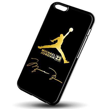Jordan iPhone Logo - Amazon.com: Air Jordan Treasure in Gold Logo for iPhone 6/6s Black ...