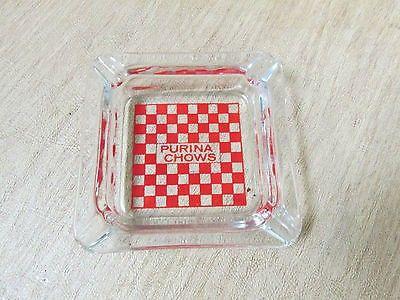 Purina Checkerboard Logo - Vintage Purina Chows Glass Ashtray Checkerboard Logo Feed ...