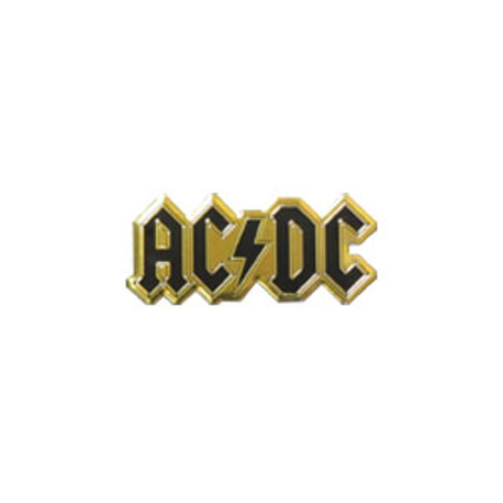 Small AC DC Logo - AC/DC Logo Gold Metal Sticker - Small