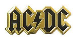 Small AC DC Logo - AC/DC logo small black/gold METALLIC sticker 60mm x 25mm (cv) | eBay