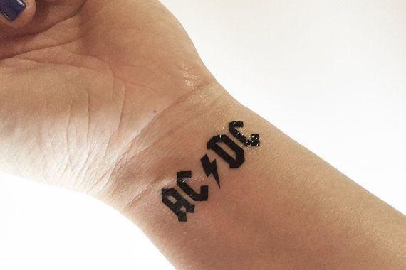 Small AC DC Logo - Temporary Tatoos AC/DC, acdc | Tatts | Tattoos, Temporary Tattoos ...