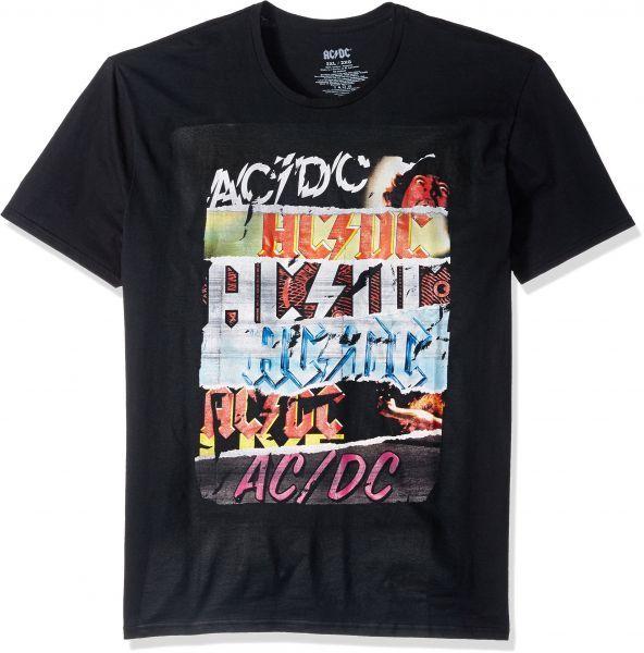 Small AC DC Logo - AC/DC Men's Multi Logo Short Sleeve T-Shirt, Black, Small | KSA | Souq