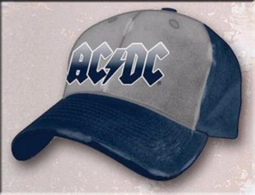 Small AC DC Logo - AC/DC Distressed Logo Flex Cap UK hat (394652)