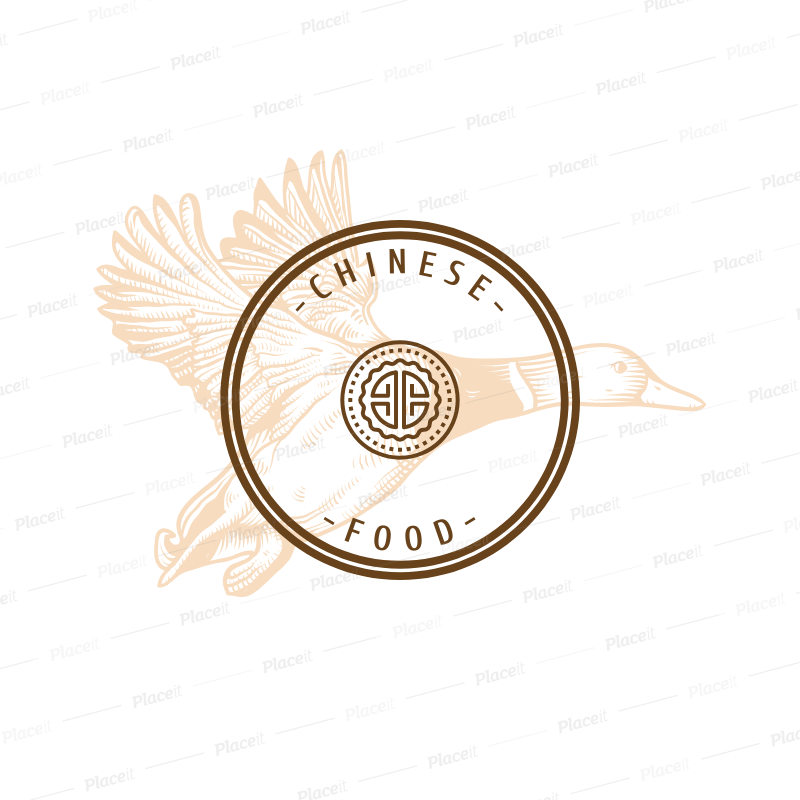 Duck Restaurant Logo - Placeit - Chinese Restaurant Logo Template with Duck Illustrations