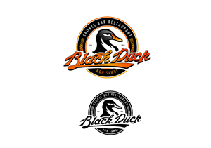 Duck Restaurant Logo - Business Logo Design for Black Duck Sports Bar Restaurant, Koh Samui
