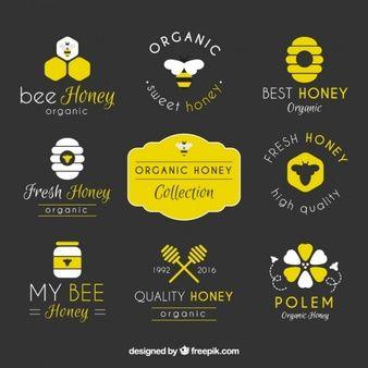 Honey-Colored Logo - Bee Logo Vectors, Photo and PSD files