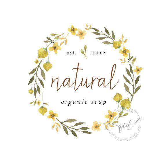 Soap Logo - Premade organic soap logo Essential oils Natural beauty