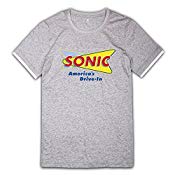 Sonic Drive in Logo - Amazon.com: Desin Creatr Mens Sonic Drive-In Logo Customized O-Neck ...