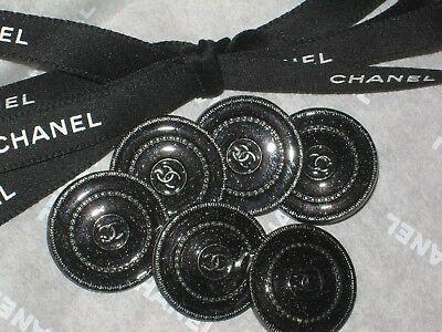 Sparkly Chanel Logo - CHANEL 6 METAL Cc Logo Front Citrine Pink Rhinestones Buttons 20 Mm