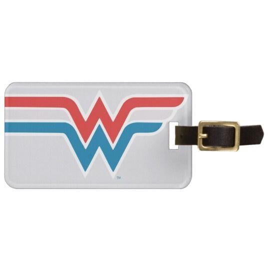 Red White Blue Rectangle Logo - Wonder Woman Red White and Blue Logo Luggage Tag | Zazzle.co.uk